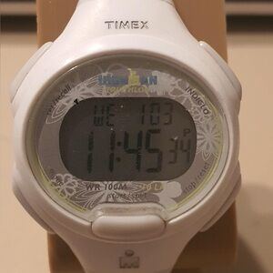 Timex Ironman Triathlon White/Paisley Print Digital Alarm Chrono Women's Watch